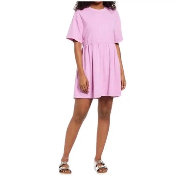NORDSTROM BP BABYDOLL ORGANIC COTTON T-SHIRT DRESS - Picture 1 of 6